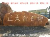  6.8米寬臥石園林黃蠟石、招牌刻字石 編號4049