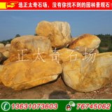 批發(fā)園林景觀擺設(shè)點(diǎn)綴黃蠟石、工程造景石