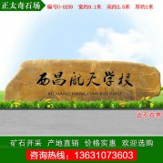 9.1米廣東大型刻字黃蠟石 單位校園門(mén)牌石 編號(hào)