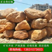  批發(fā)零售高檔黃蠟石、工程擺設用石（黃蠟石）